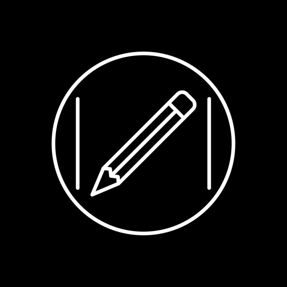 Pencil Line Inverted Icon vector