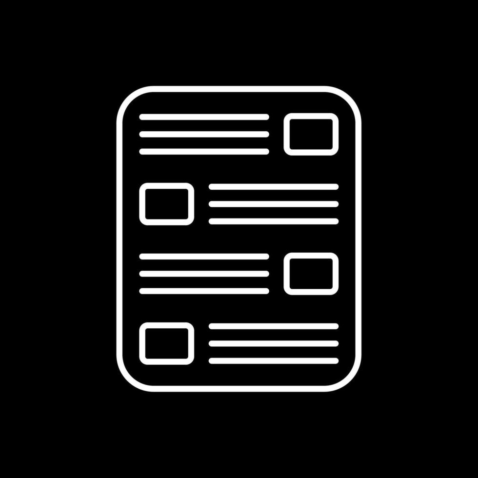 List Line Inverted Icon vector