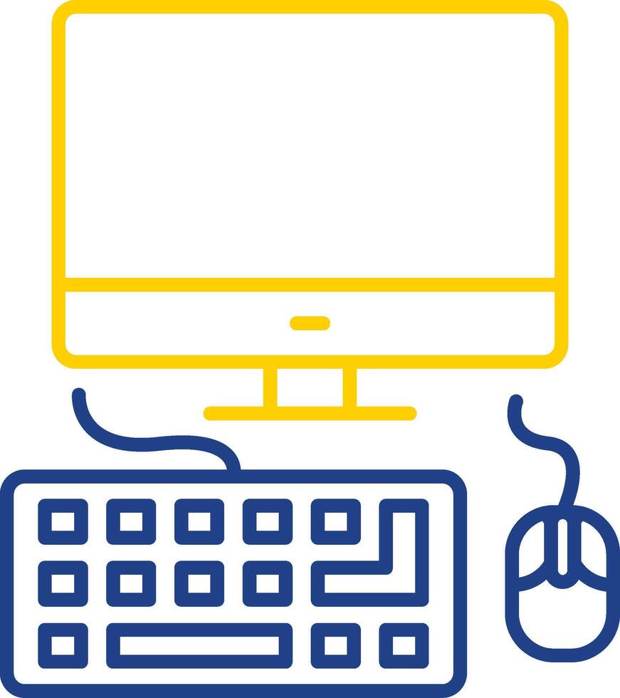 informática línea dos color icono vector