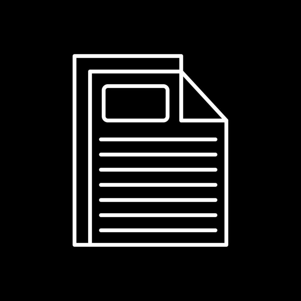 File Line Inverted Icon vector