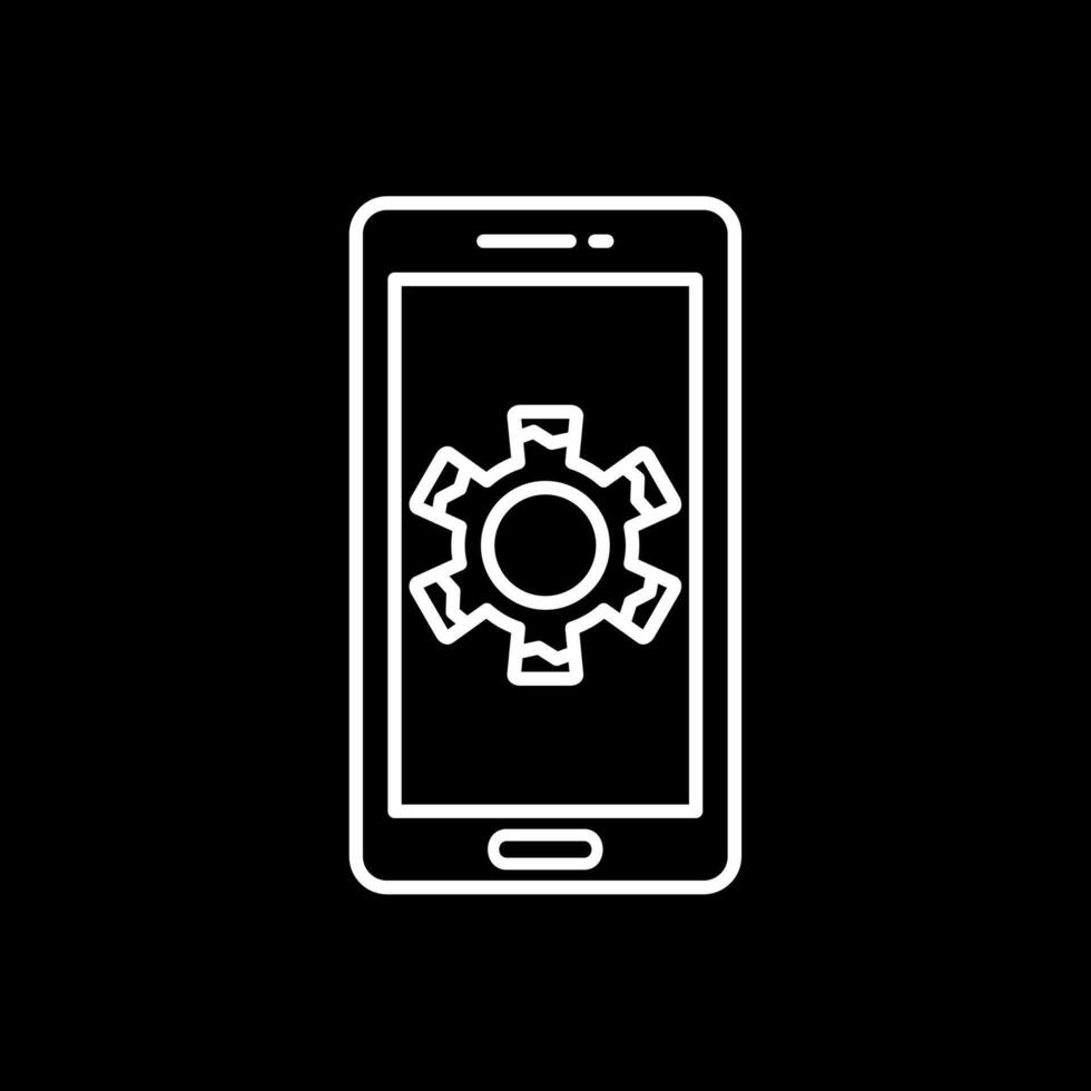 Setting Line Inverted Icon vector