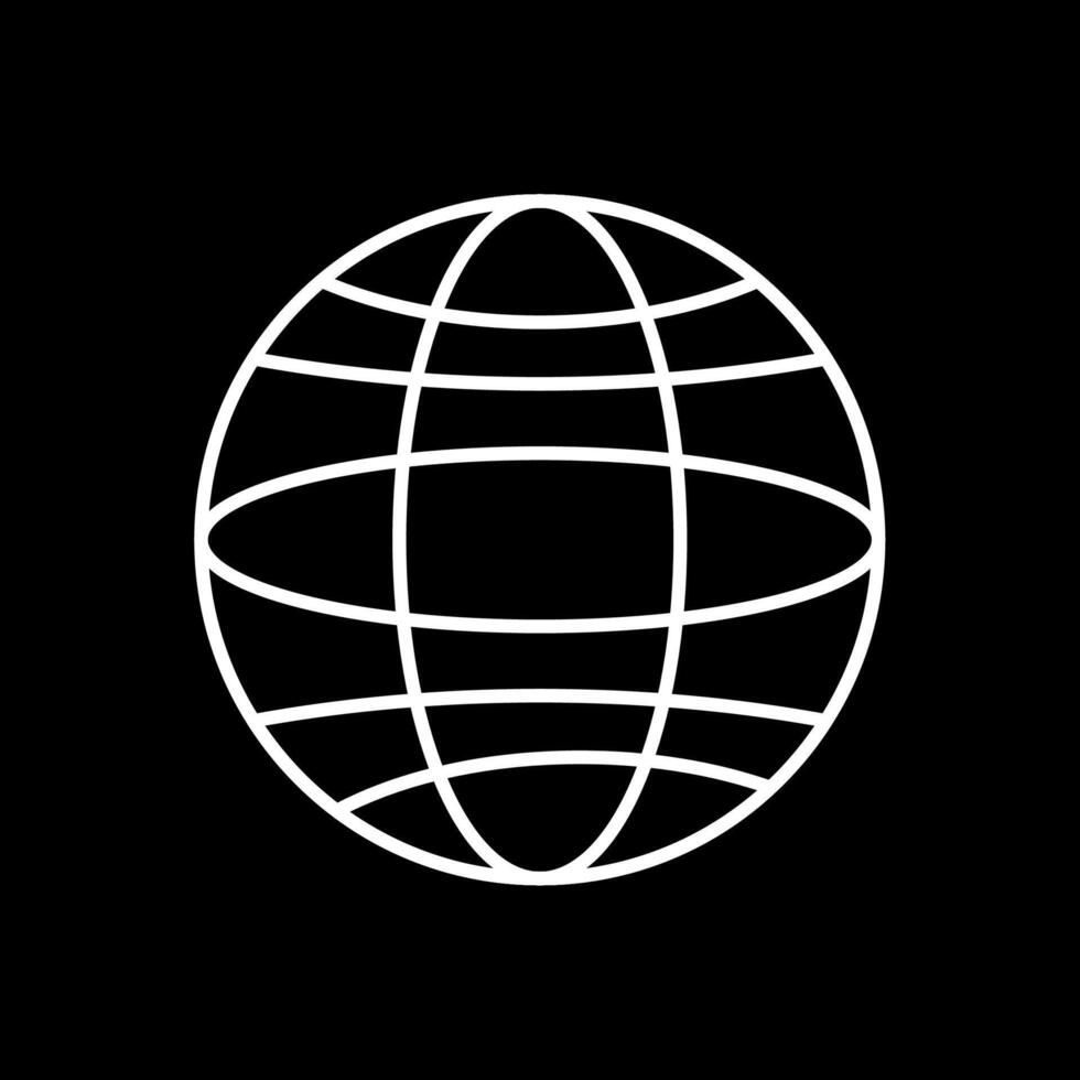 Globe Line Inverted Icon vector