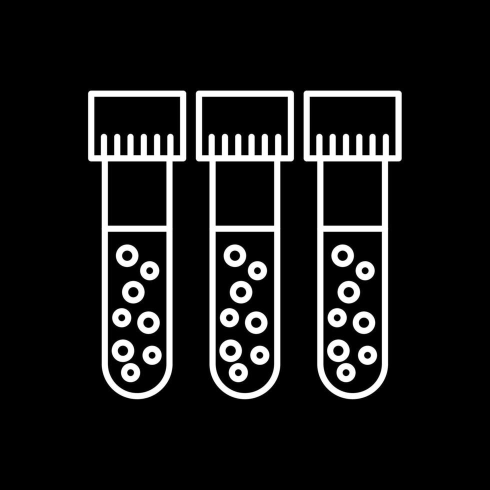 Blood Test Line Inverted Icon vector
