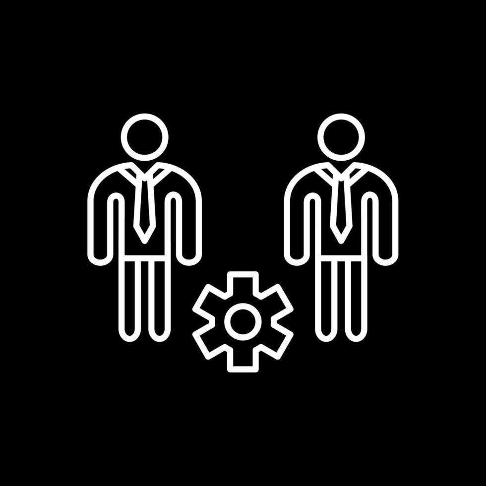 Business People Line Inverted Icon vector