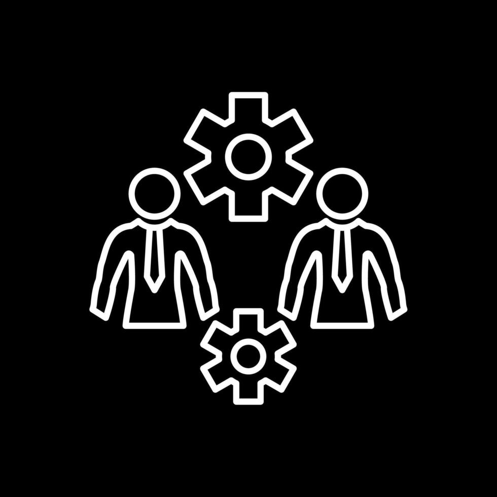 Business People Line Inverted Icon vector