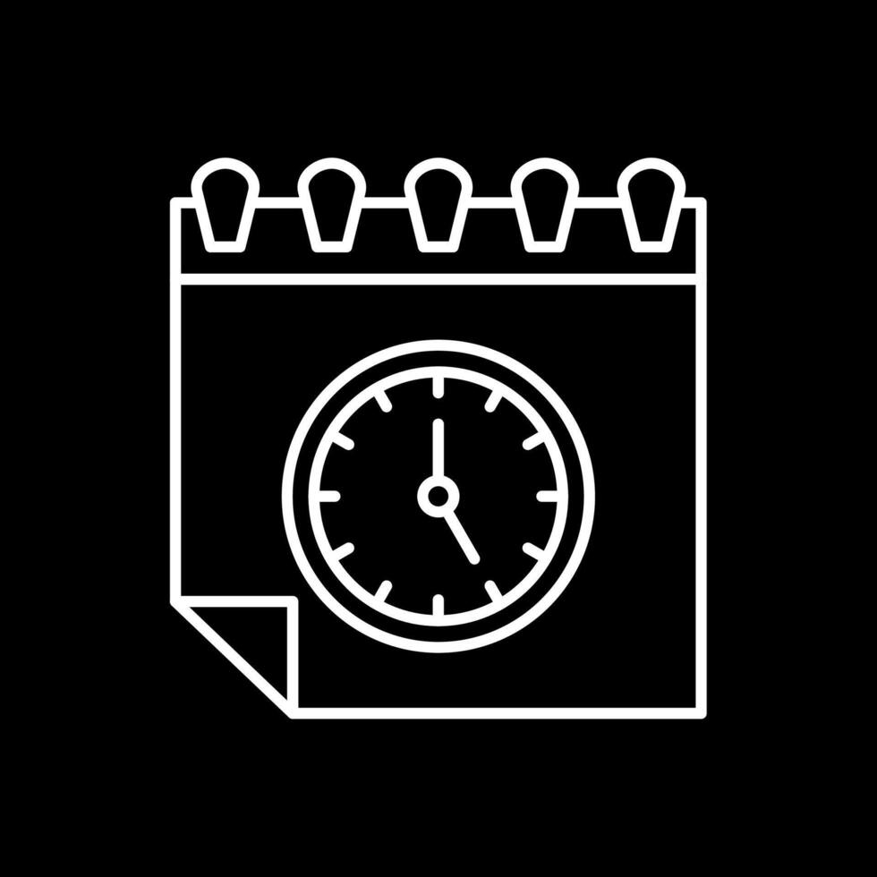 Calendar Line Inverted Icon vector