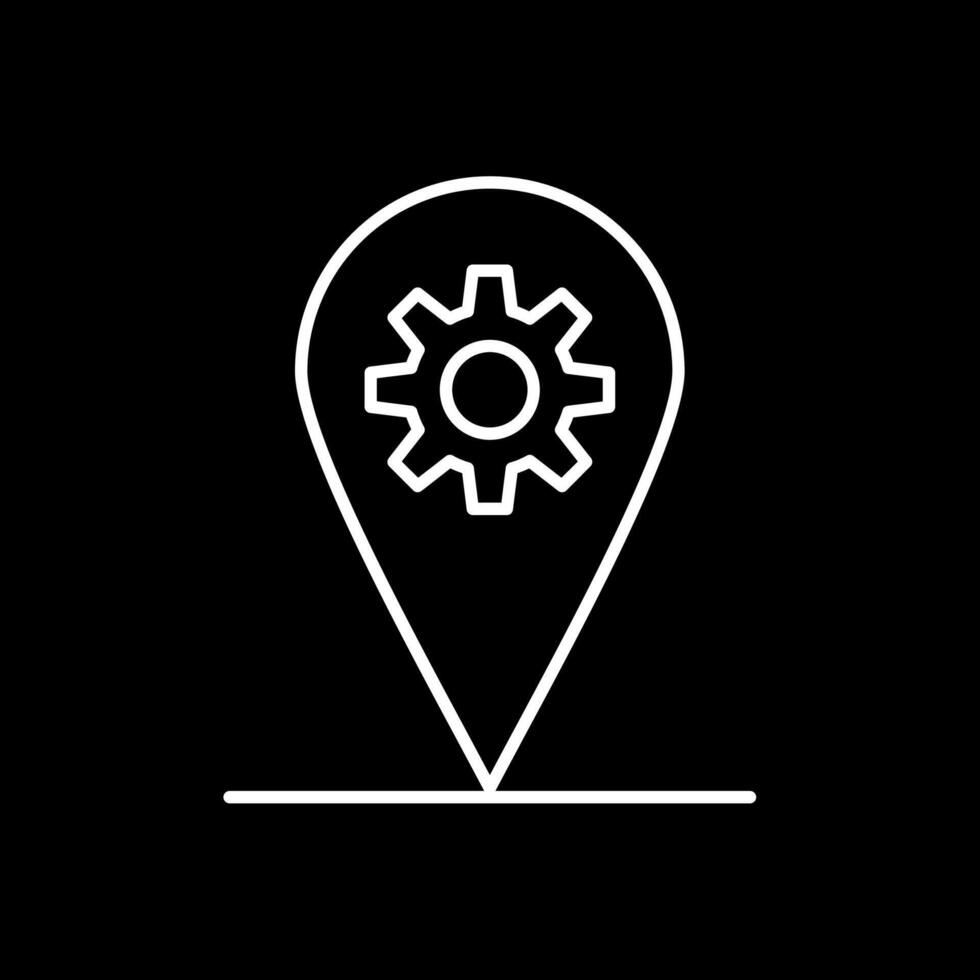 Localization Line Inverted Icon vector