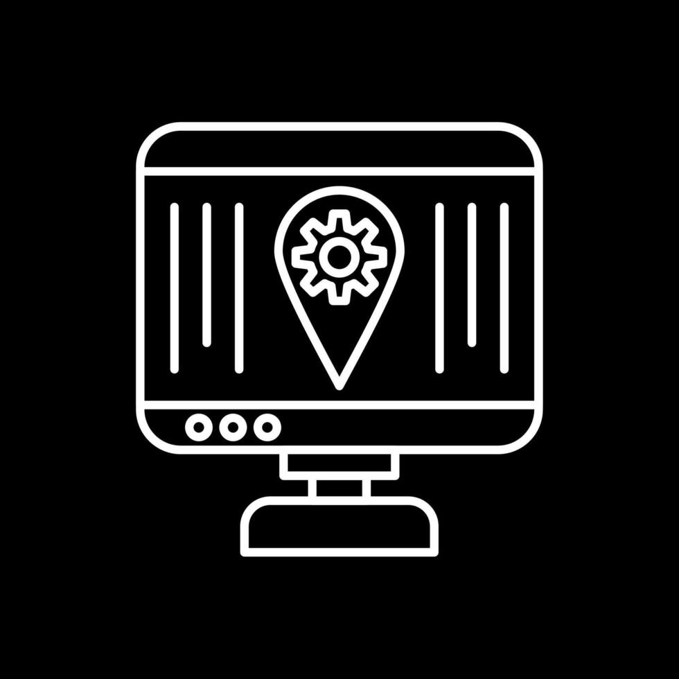Localization Line Inverted Icon vector