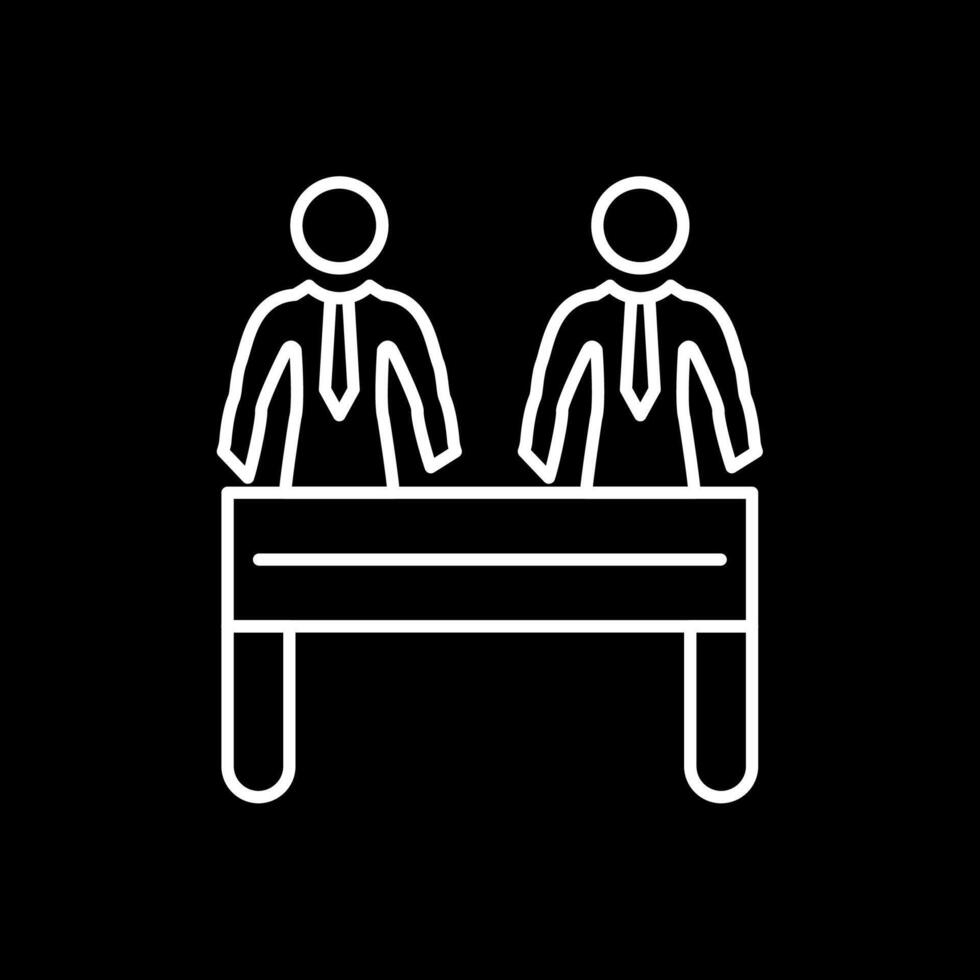 Business People Line Inverted Icon vector