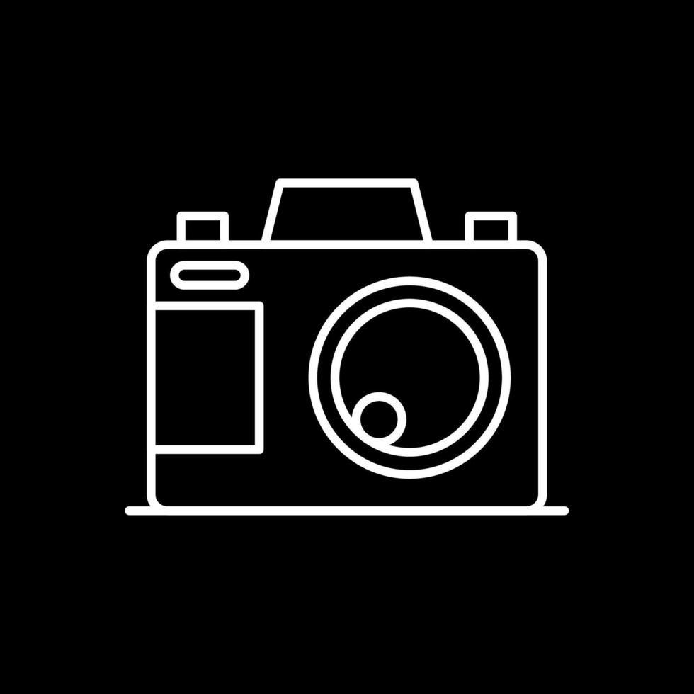 Photo Camera Line Inverted Icon vector