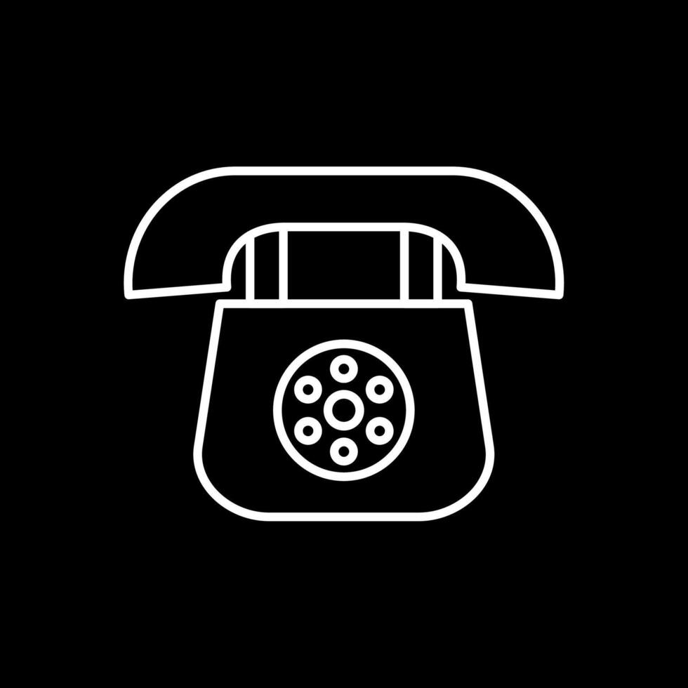 telephone Line Inverted Icon vector