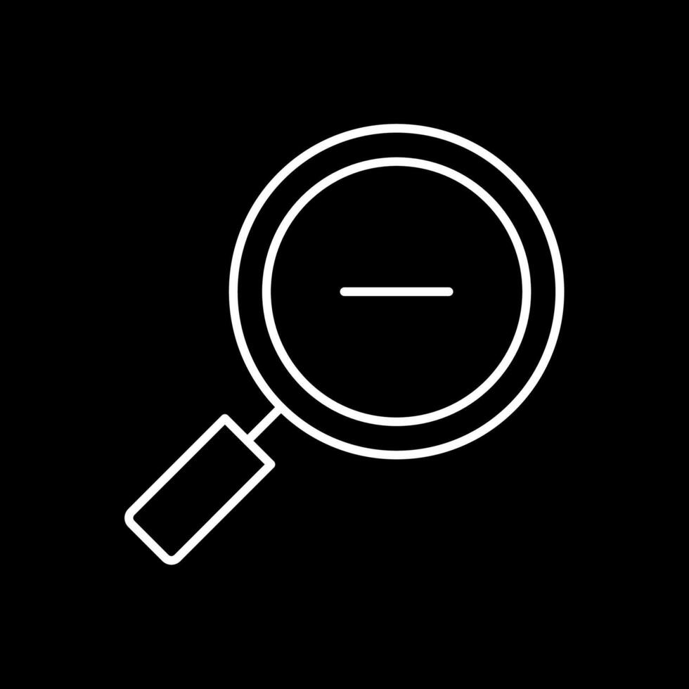 Zoom Out Line Inverted Icon vector