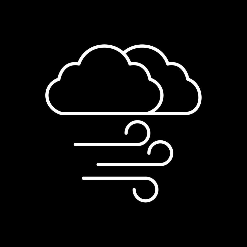 Windy Line Inverted Icon vector