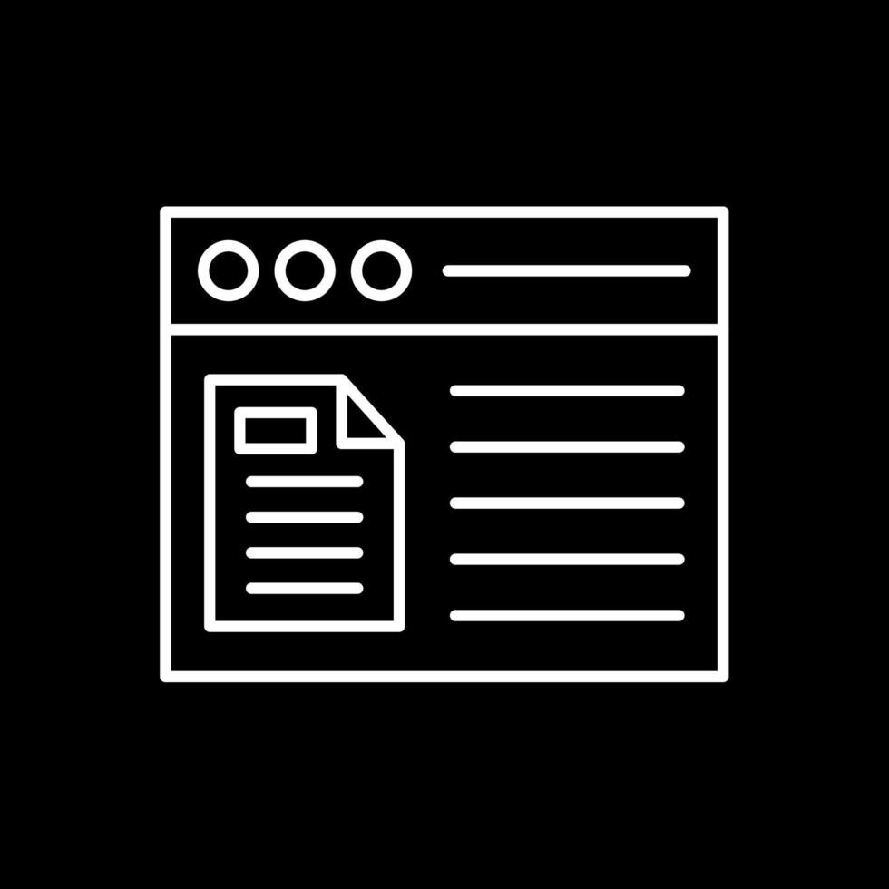 File Line Inverted Icon vector