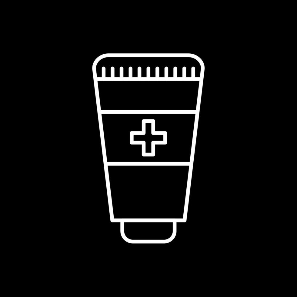 Hand Sanitizer Line Inverted Icon vector
