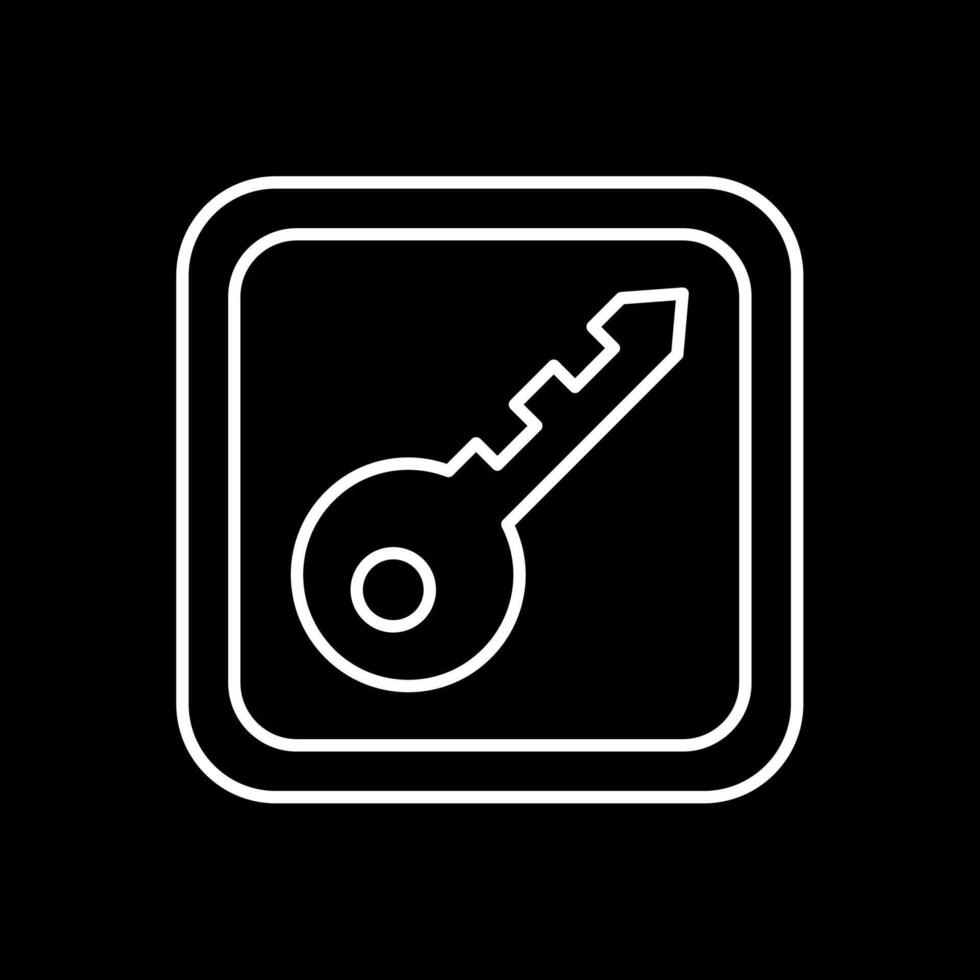 Key Line Inverted Icon vector