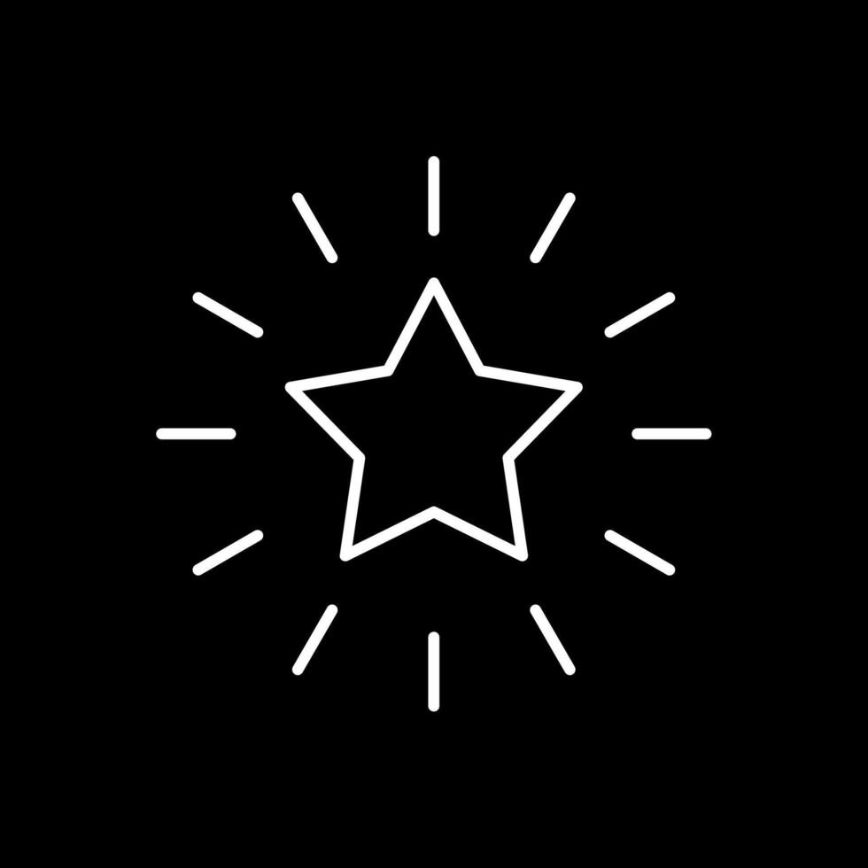 Star Line Inverted Icon vector
