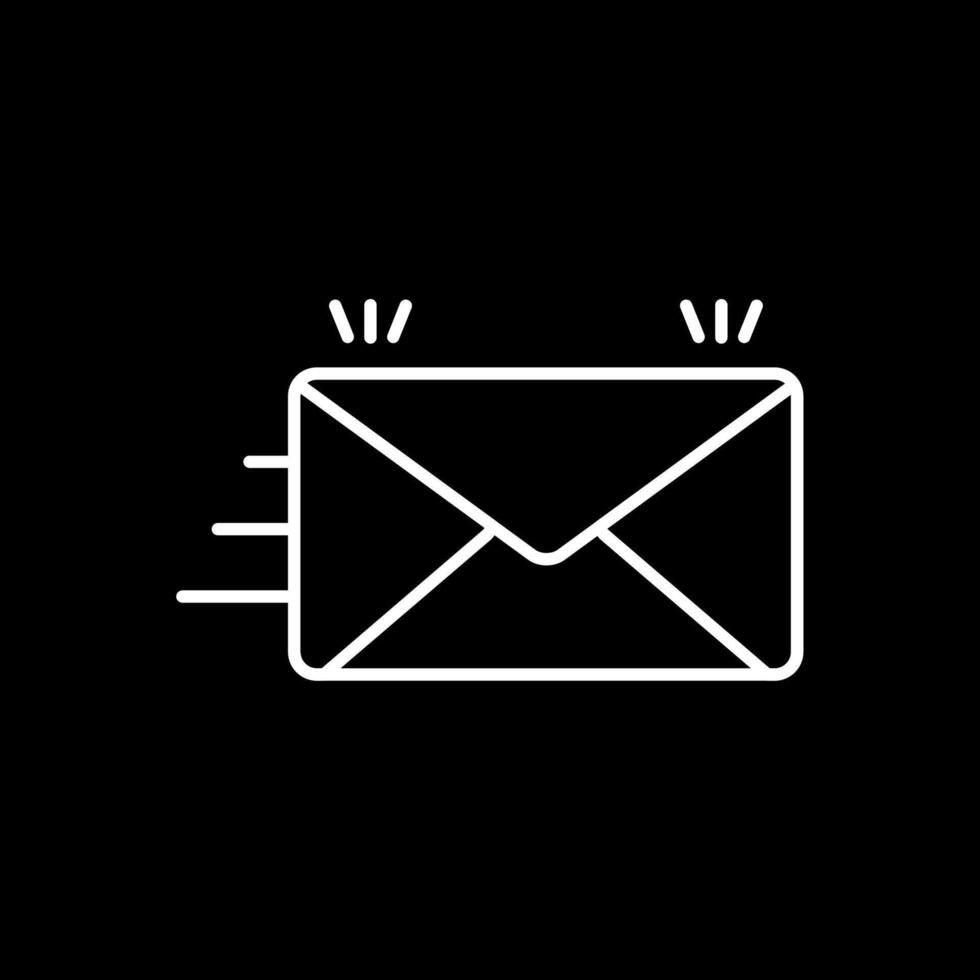 Envelope Line Inverted Icon vector