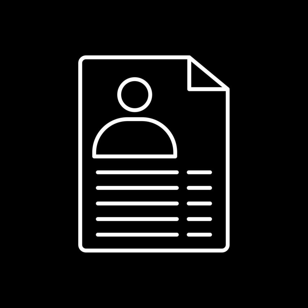 Document Line Inverted Icon vector