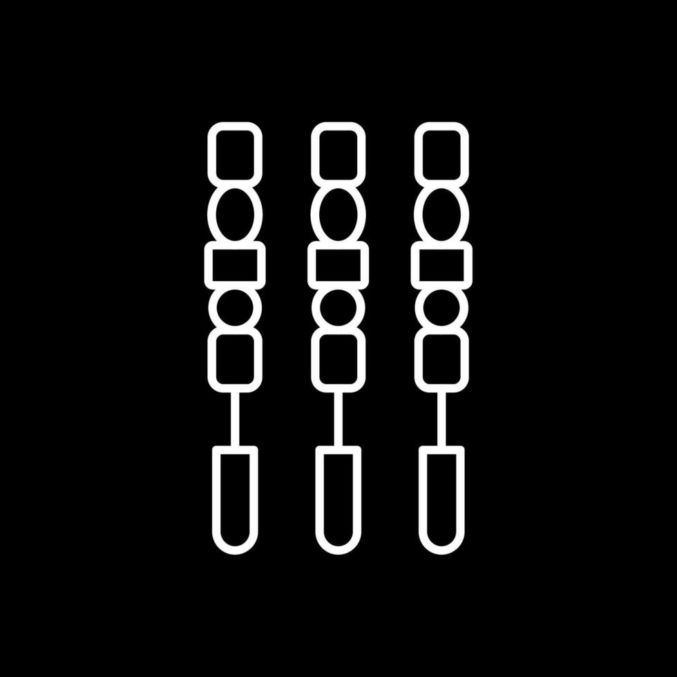 BBQ Stick Line Inverted Icon vector