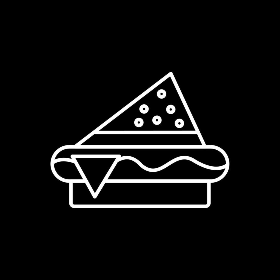 icono de línea de sándwich invertida vector