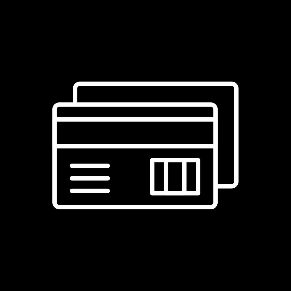 Credit Card Payment Line Inverted Icon vector