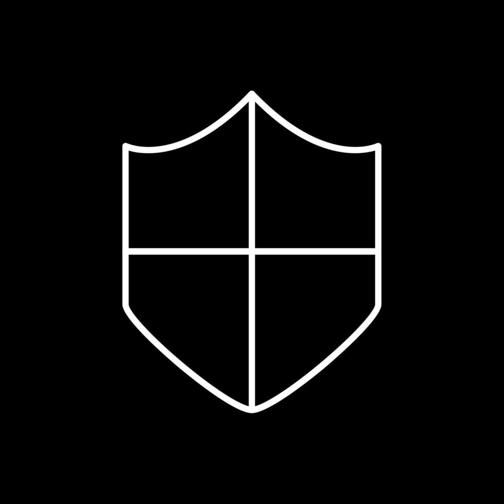 Shield Line Inverted Icon vector