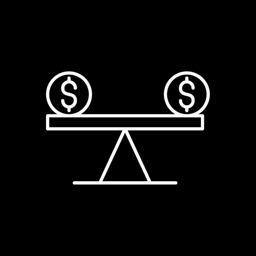 Leverage Line Inverted Icon vector