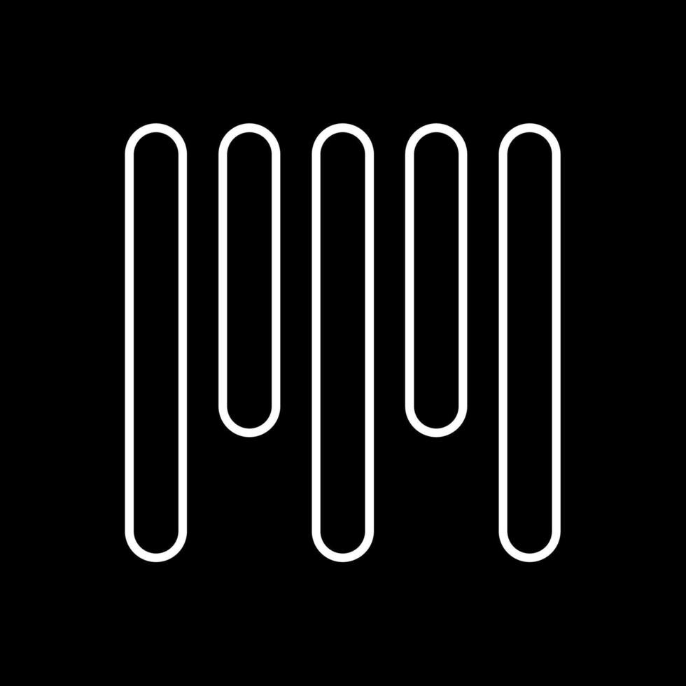 Vertical Align Top Line Inverted Icon vector