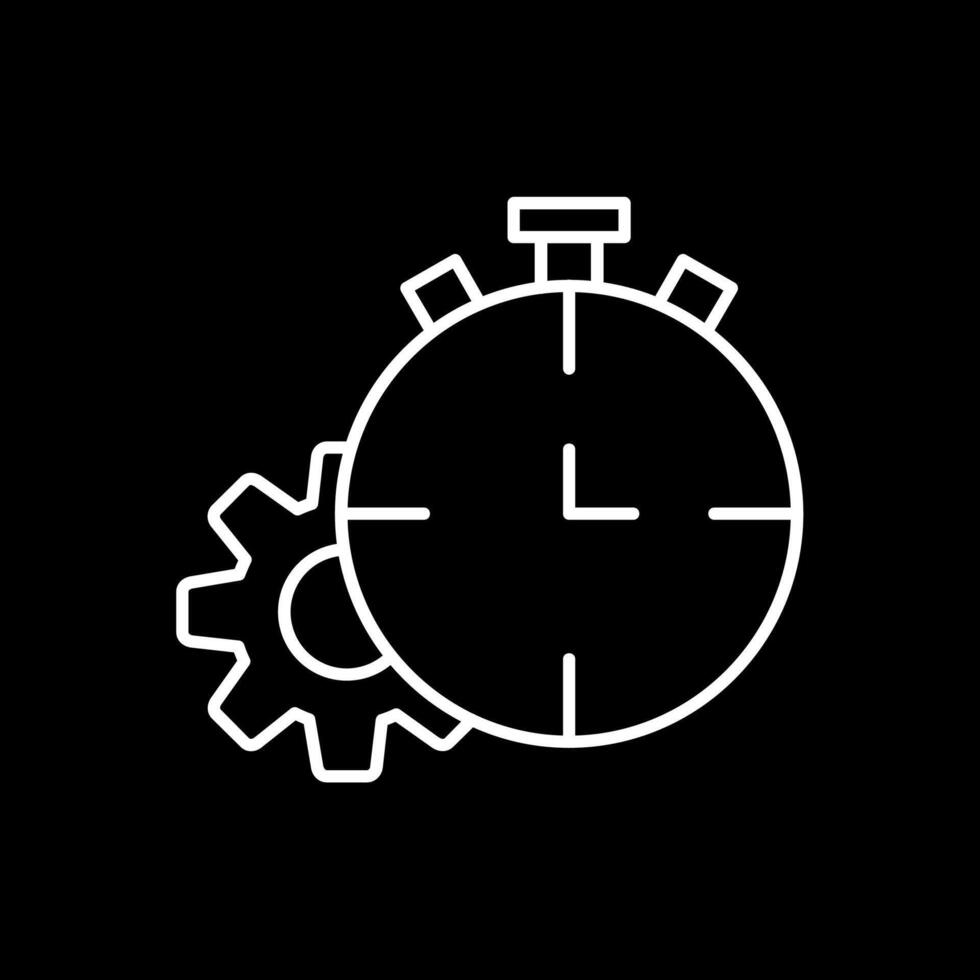 Timeout Line Inverted Icon vector