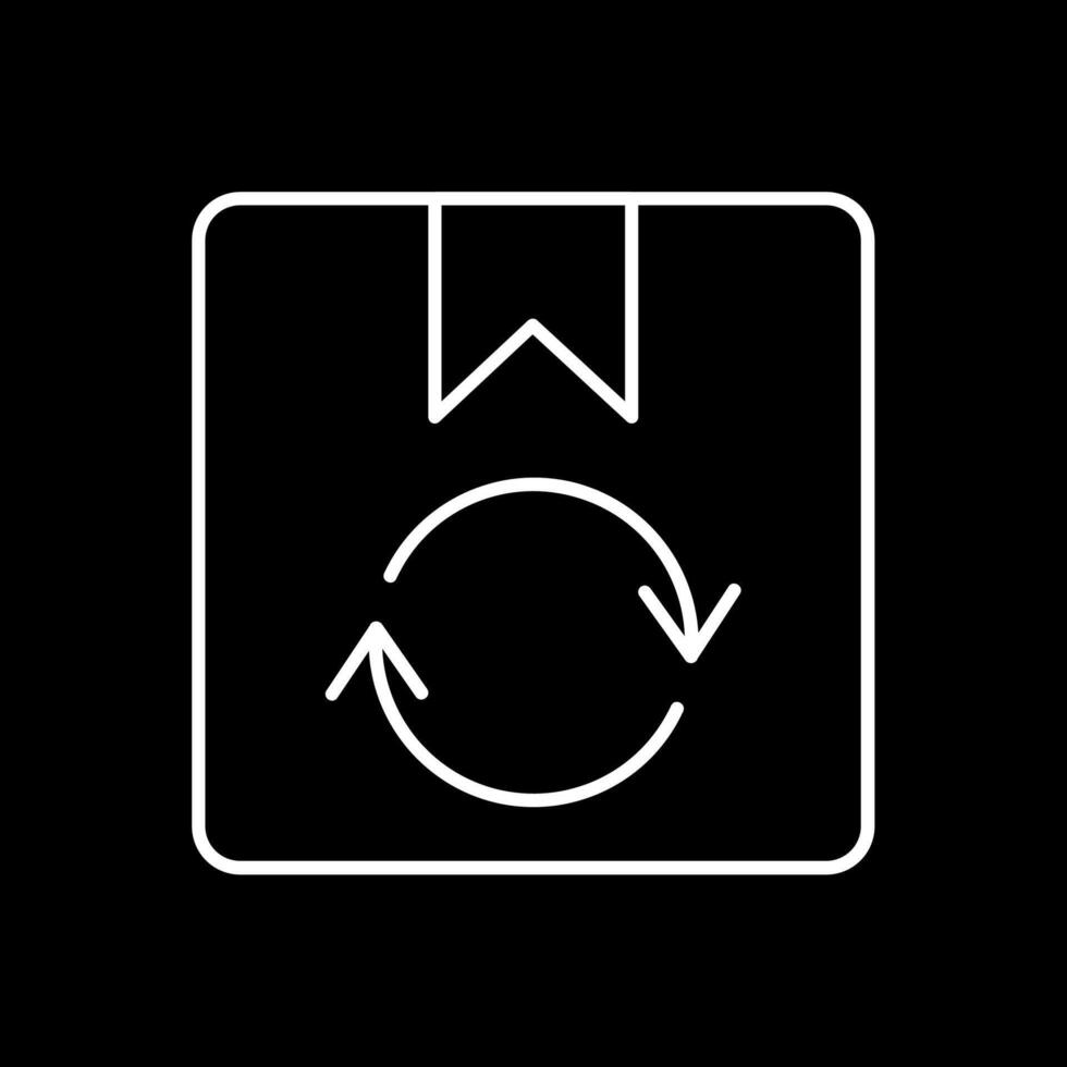 Product Return Line Inverted Icon vector