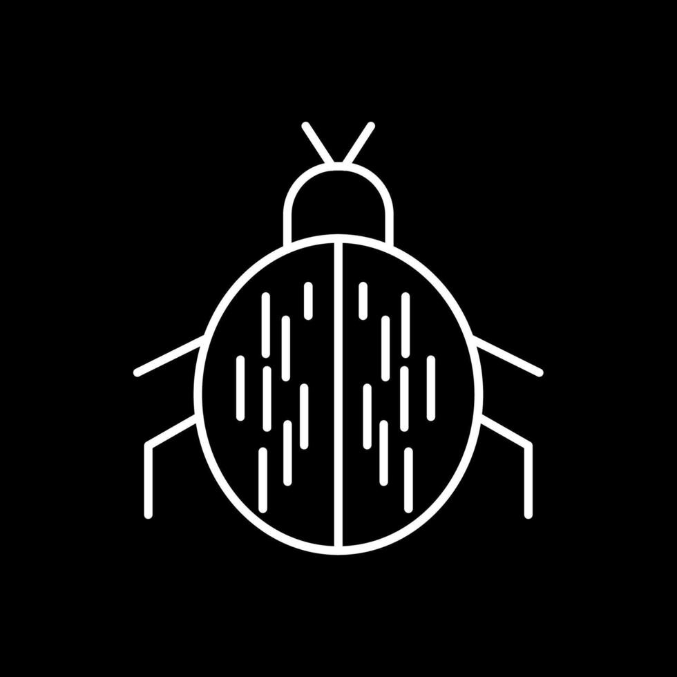 Beetle Line Inverted Icon vector