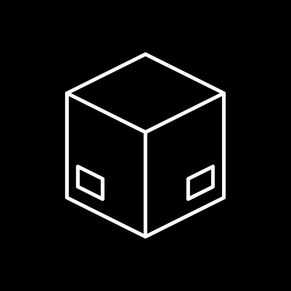 Box Line Inverted Icon vector