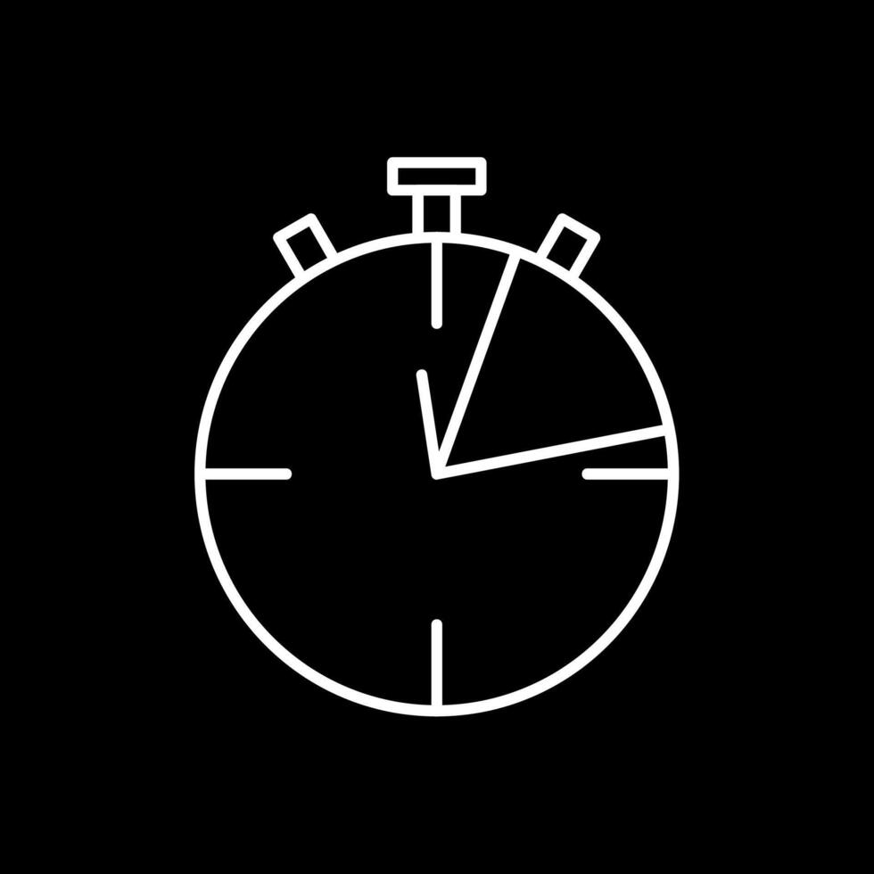 Limited Time Line Inverted Icon vector