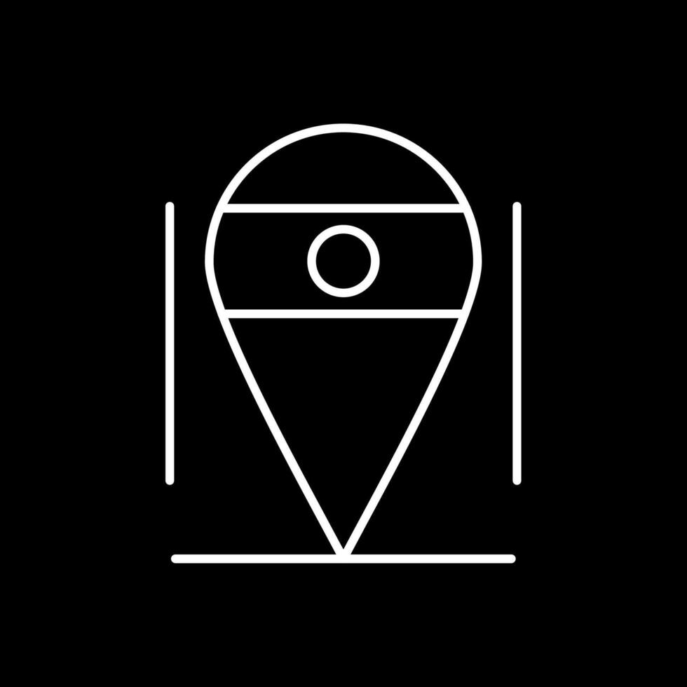 Location Line Inverted Icon vector