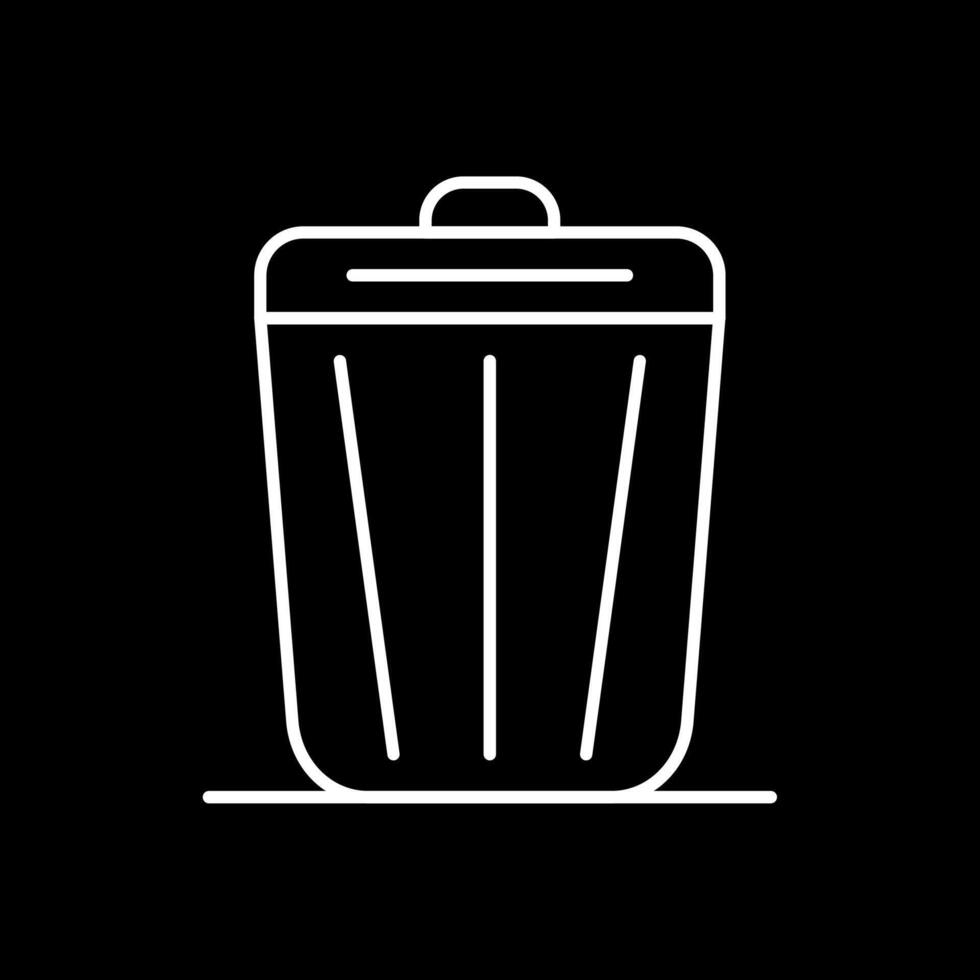 Trash Line Inverted Icon vector