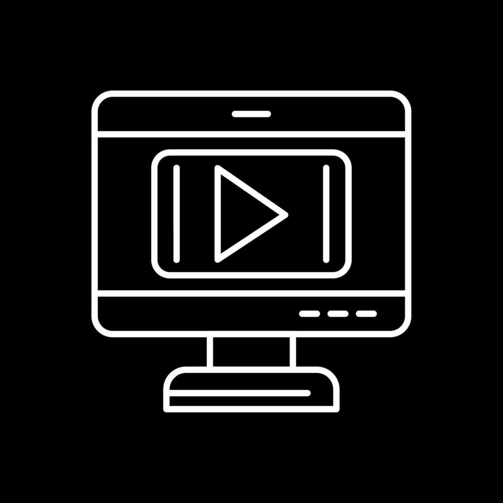 Player Line Inverted Icon vector