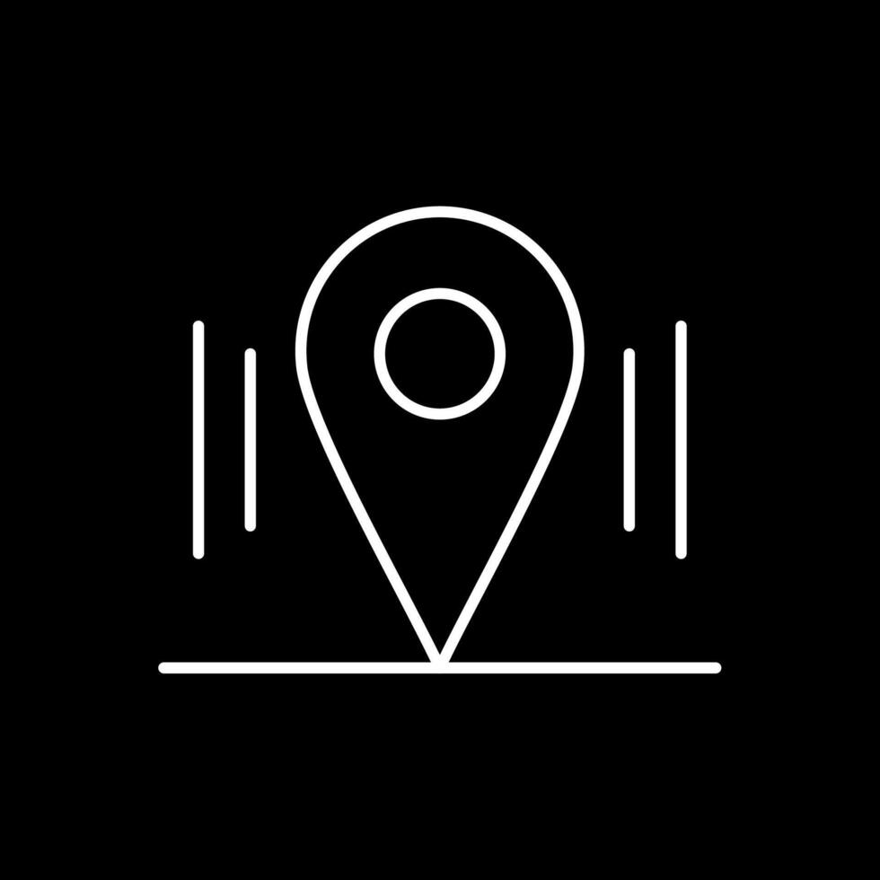 Location Line Inverted Icon vector