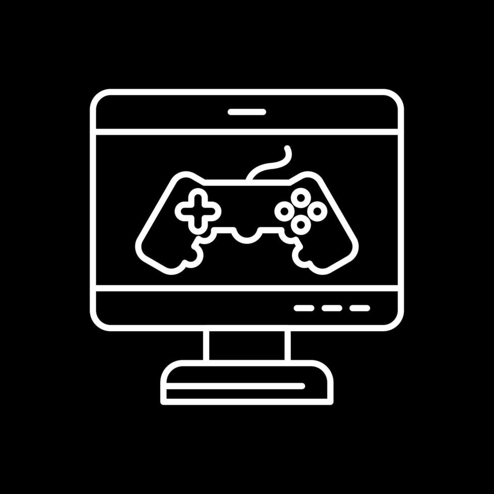 Game Line Inverted Icon vector