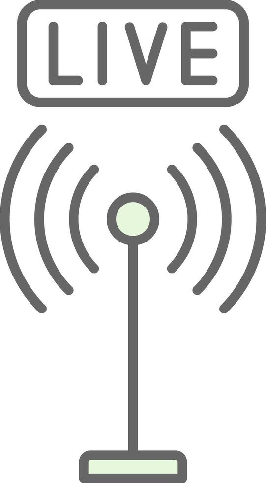 Broadcast Fillay Icon vector