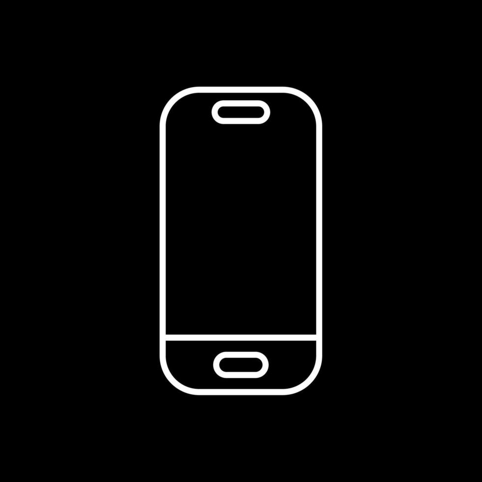 Smartphone Line Inverted Icon vector