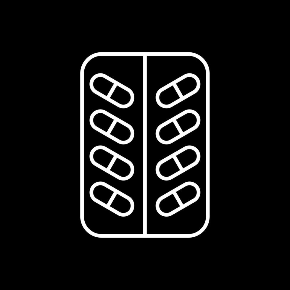 Pill Line Inverted Icon vector