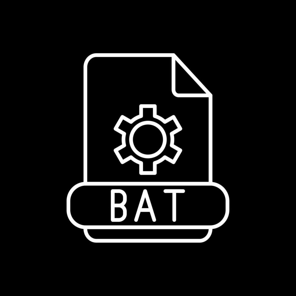 Bat Line Inverted Icon vector