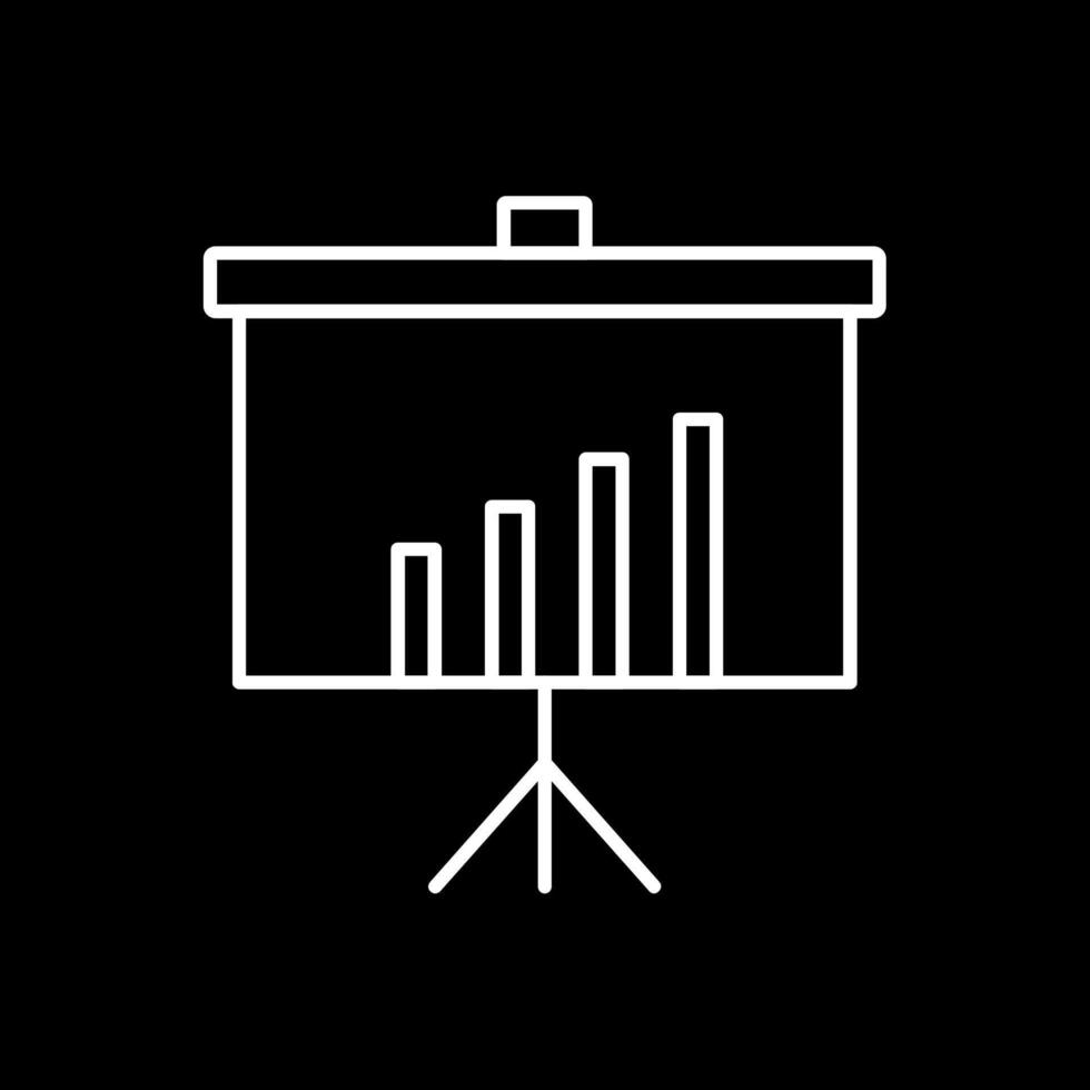 Presentation Line Inverted Icon vector