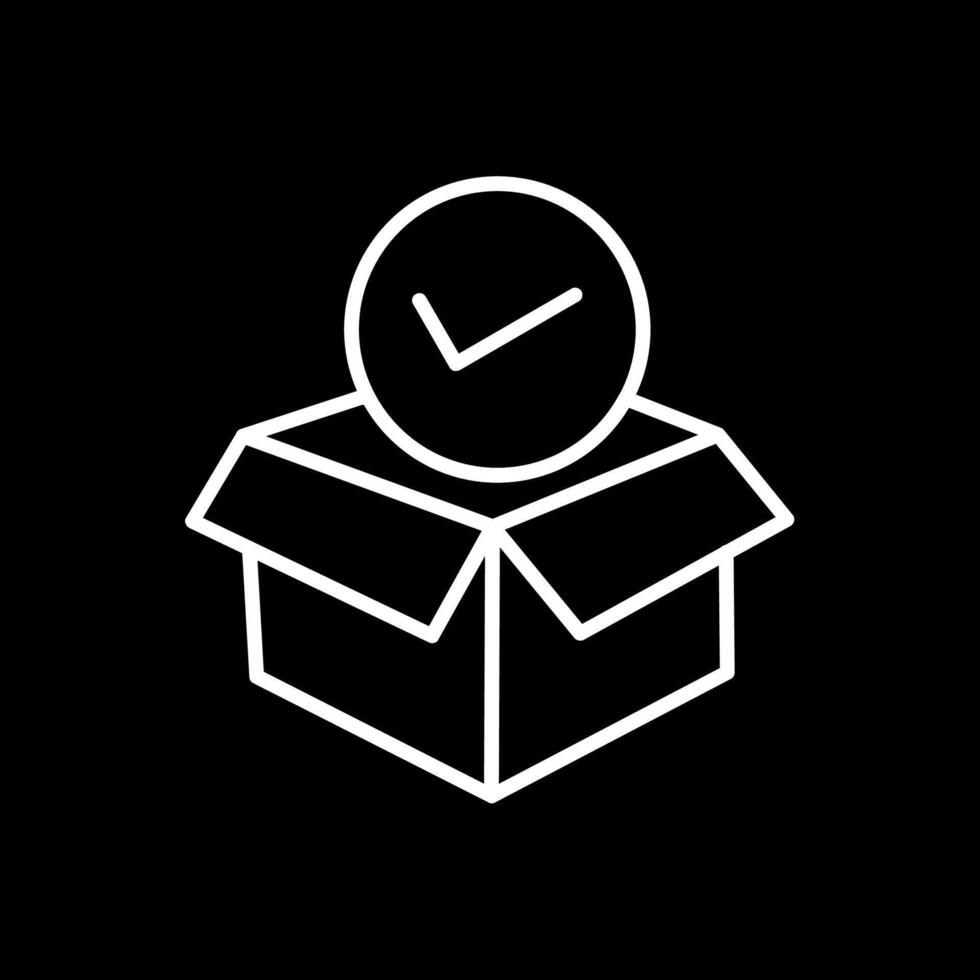 Package Line Inverted Icon vector
