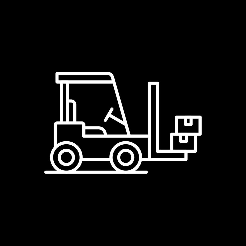 ForkLifter Line Inverted Icon vector