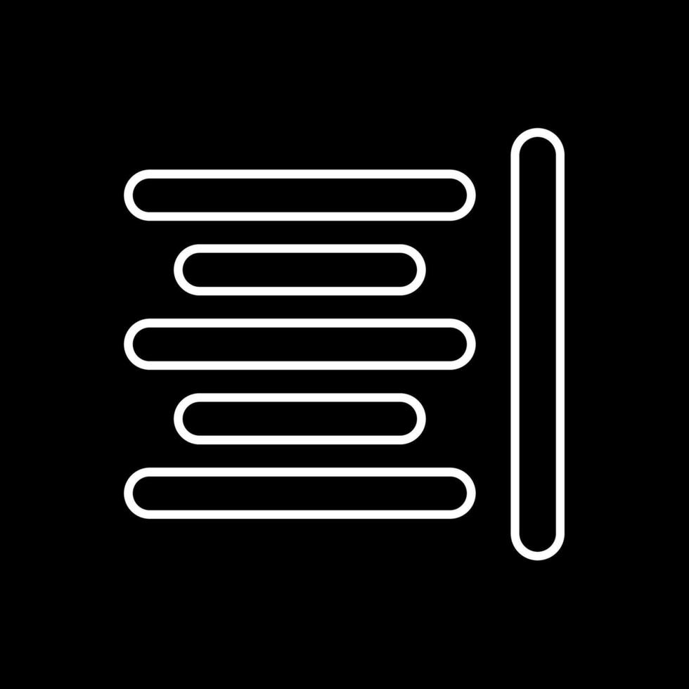 Horizontal Align Line Inverted Icon vector