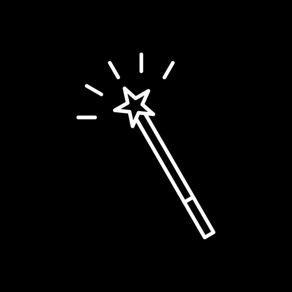Magic Wand Line Inverted Icon vector