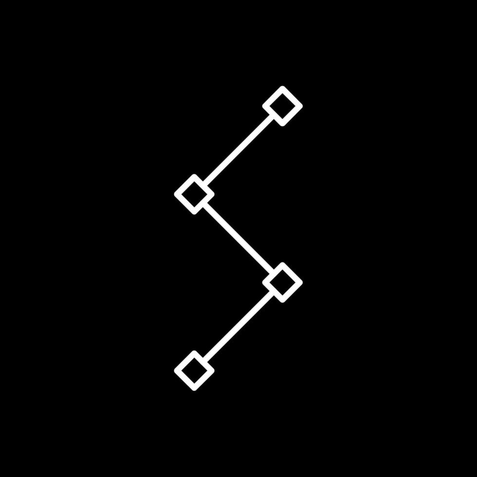 Path Line Inverted Icon vector