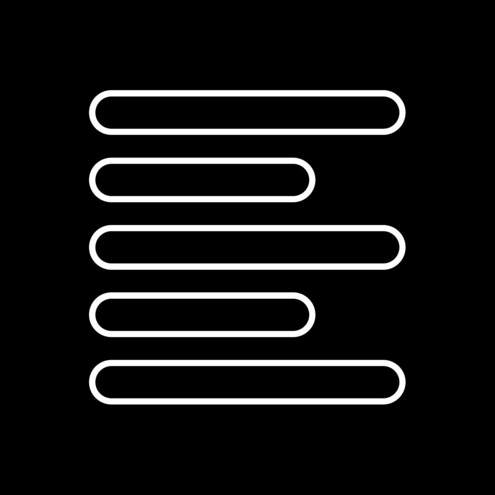 Horizontal Left Align Line Inverted Icon vector
